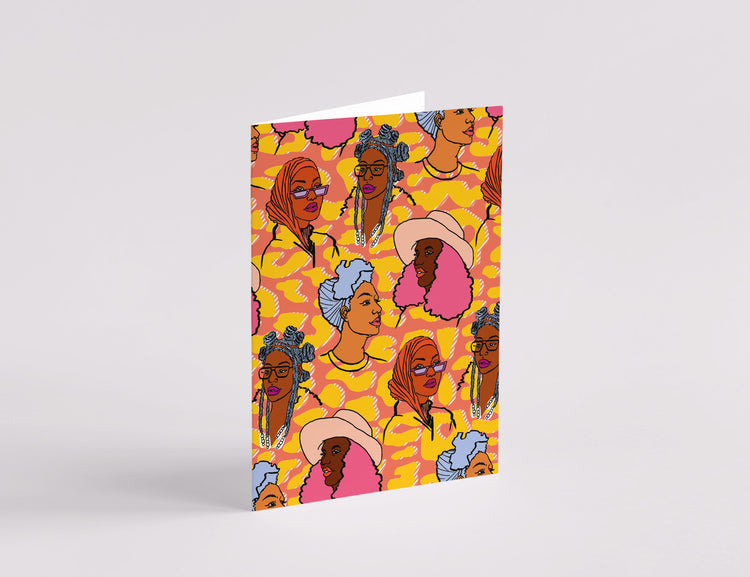 Babes Repeat Pattern Greeting Card