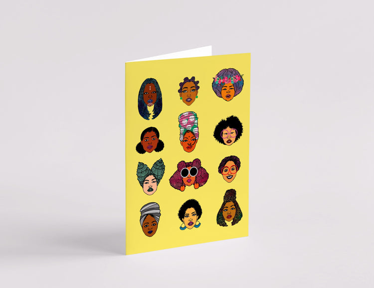 Black Hair Magic Greeting Card