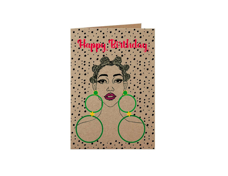 Clearance - Bantu Knots Greeting Card