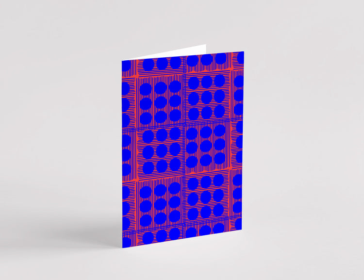 Blue Orb Pattern Greeting Card