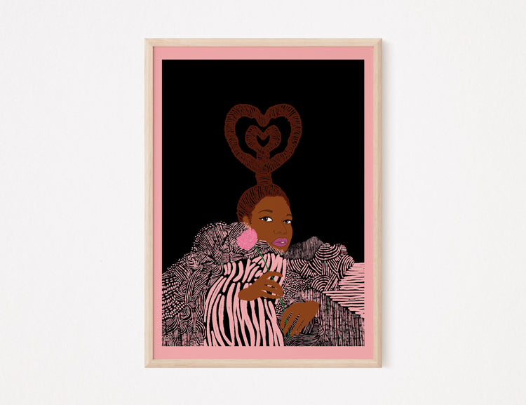 Star Art Print - Pink Edit