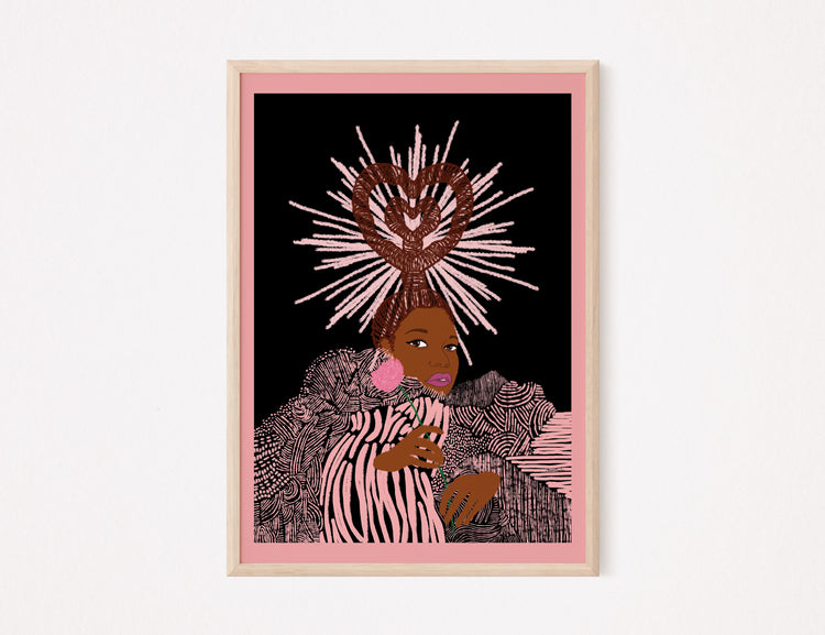 Star Art Print - Pink Edit