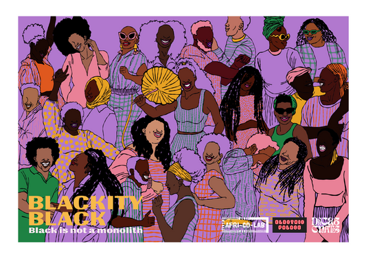 Blackity Black Poster Print - A3 Size