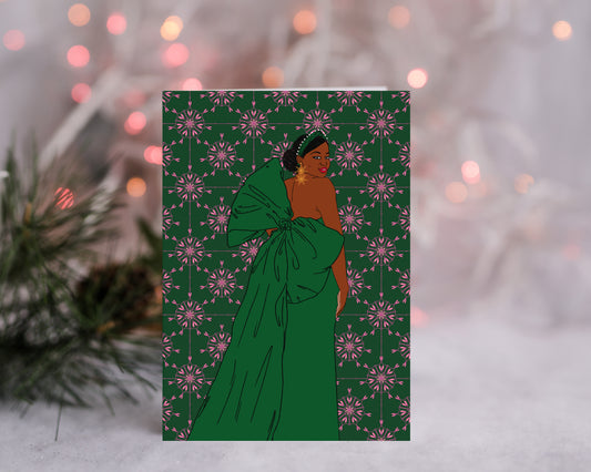 Bow Dress Christmas Card