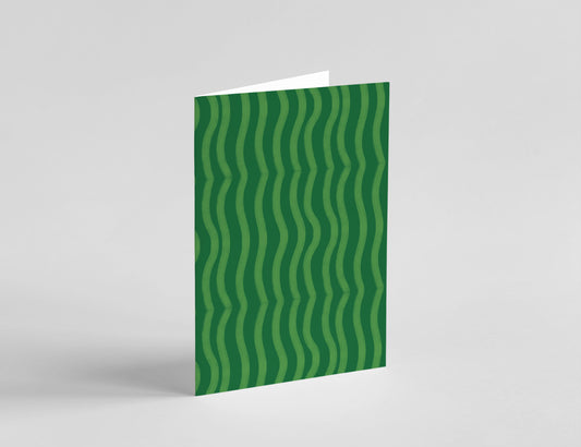 Green Squiggle Pattern Card